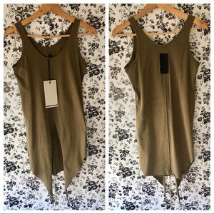 SLAB by Rick Owens Tunic Tank Top Green SMALL